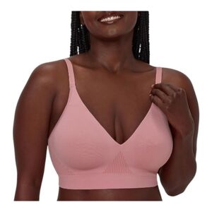 Bali Comfort Revolution Modern Seamless Wirefree Bra In Rose Tea Size XL EUC